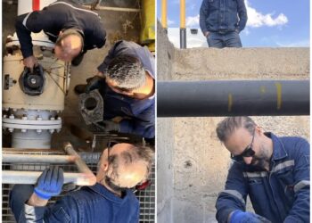 روتین و روانکاری ولوهای ورودی به تلمبه خانه یورو ۴ در مرکز انتقال نفت شازند