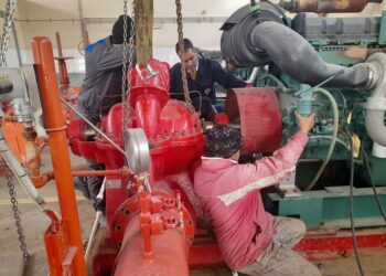 تعمیر اساسی یک دستگاه دیزل پمپ آتش‌نشانی مرکز انتقال نفت یزد