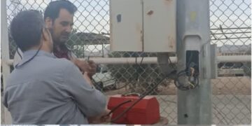رفع اشکال از شبکه CCTV مراکز انتقال نفت منطقه خلیج فارس
