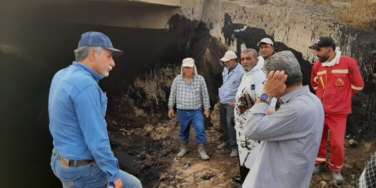 ایمن سازی خط لوله ۲۶ اینچ نفت کوره در منطقه خوزستان