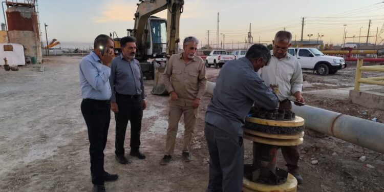 اجرای عملیات پیگرانی خط لوله ۲۶ اینچ در منطقه خوزستان