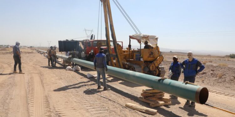 پیشرفت ۵۰ درصدی در عملیات احداث خط لوله انتقال رفسنجان–یزد