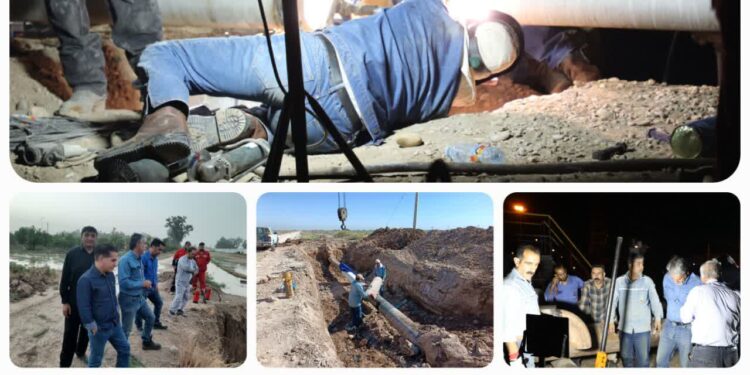 اجرای عملیات های فنی برای انتقال ایمن و پایدار در منطقه خوزستان