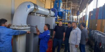 تعویض لاین خروجی پمپ مرکز انتقال نفت شماره ۳ منطقه اصفهان