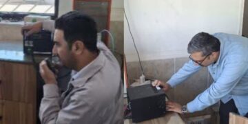برقراری ارتباط بی‌سیم حراست شرکت پخش باهنر با همکاری معاونت مخابرات