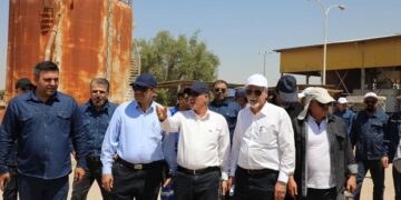 احداث خط لوله 20 اینچ منطقه خوزستان در ایستگاه پایانی